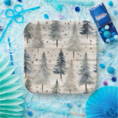 Winter Pines & Holiday Sentiments Pappteller (Party)