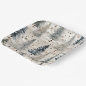 Winter Pines & Holiday Sentiments Pappteller (Gewinkelt)