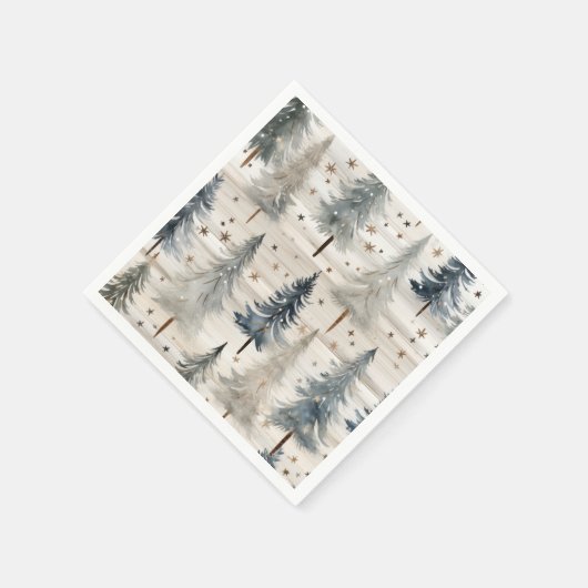 Winter Pines & Holiday Sentiments Serviette (Ecke)