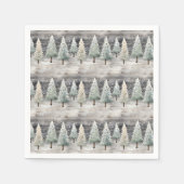 Winter Pines & Holiday Sentiments Serviette (Vorderseite)