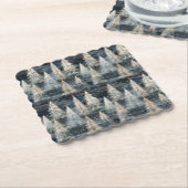 Winter Pines & Holiday Sentiments Untersetzer (angewinkelt)