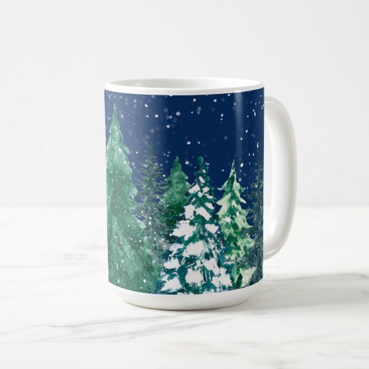 Winter Pines Kaffeetasse (VorderseiteRechts)