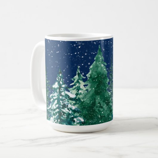 Winter Pines Kaffeetasse (Vorderseite Links)