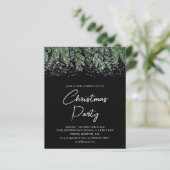 Winter Pines | Karierte Einladung zum Weihnachtsbu (Stehend Vorderseite)