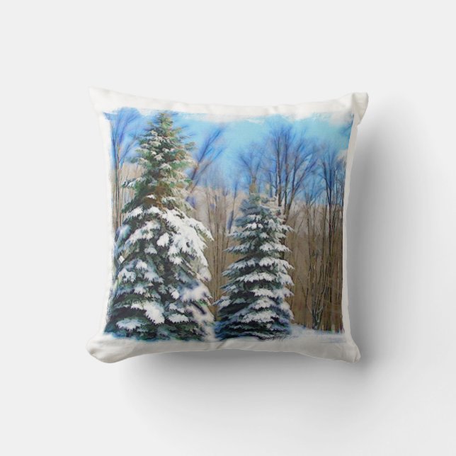 Winter Pines Pillow Kissen (Vorderseite)