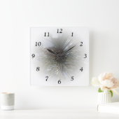 Winter Pines Quadratische Wanduhr (Zuhause)