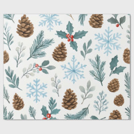 Winter Pines & Snowflakes - Geschenk Wraps Geschenkpapier
