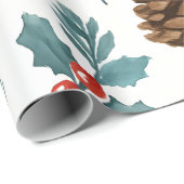Winter Pines & Snowflakes - Geschenk Wraps Geschenkpapier (Rolleneckpunkt)
