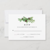 Winter Pines Wedding RSVP (Vorderseite)