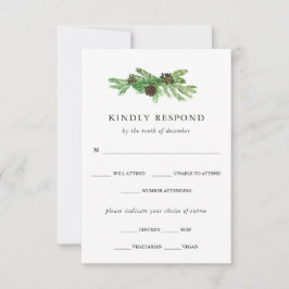 Winter Pines Wedding | UAWG zur Wahl RSVP Karte