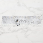 Winter Pinguin Baby Dusche Wasserflaschenetikett (Einzelnes Label)