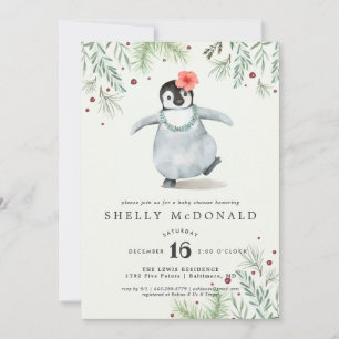 Winter-Pinguin-Baby-Shower-Einladung
