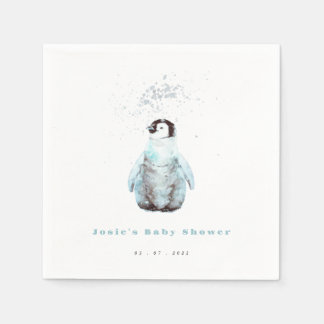 Winter-Pinguin-Baby-Shower Serviette