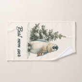 Winter-Pinguin „Beste Mutter überhaupt“ Design Badhandtuch Set (Handtuch)