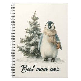 Winter-Pinguin „Beste Mutter überhaupt“ Design Notizblock