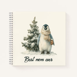 Winter-Pinguin „Beste Mutter überhaupt“ Design Notizblock