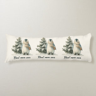 Winter-Pinguin „Beste Mutter überhaupt“ Design Seitenschläferkissen
