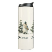 Winter-Pinguin „Beste Mutter überhaupt“ Design Thermosbecher (Nach links gedreht)