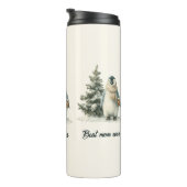 Winter-Pinguin „Beste Mutter überhaupt“ Design Thermosbecher (Nach rechts gedreht)