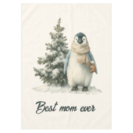 Winter-Pinguin „Beste Mutter überhaupt“ Design Tischdecke