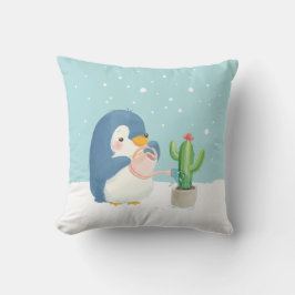 Winter Pinguin Gardener Pflanze Kaktus Kissen