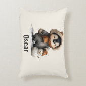 Winter-Pinguin mit Schneemann-Design Dekokissen (Vorderseite(Vertikal))
