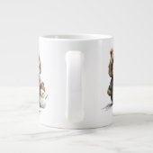 Winter-Pinguin mit Schneemann-Design Jumbo-Tasse (Rückseite)