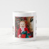 Winter-Pinguin mit Schneemann-Design Jumbo-Tasse (Vorderseite)