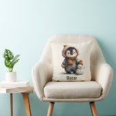 Winter-Pinguin mit Schneemann-Design Kissen (Stuhl )
