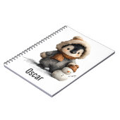 Winter-Pinguin mit Schneemann-Design Notizblock (Linke Seite)