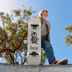 Winter-Pinguin mit Schneemann-Design Skateboard