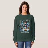 Winter Pinguin Niedlich Sweatshirt (Vorne ganz)