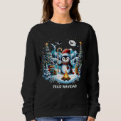 Winter Pinguin Niedlich Sweatshirt (Vorderseite)