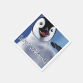 Winter Pinguin Paper Napkin Serviette (Ecke)