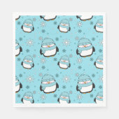 Winter Pinguin Paper Napkins Serviette (Vorderseite)