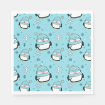 Winter Pinguin Paper Napkins