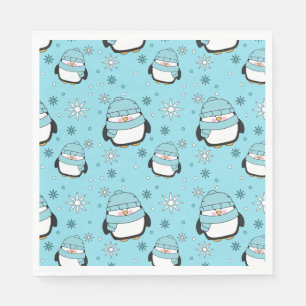 Winter Pinguin Paper Napkins Serviette