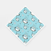 Winter Pinguin Paper Napkins Serviette (Ecke)