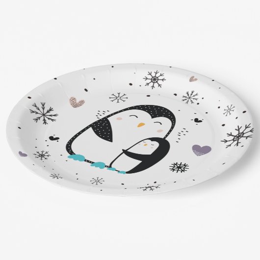 Winter Pinguin Paper Teller (Schrägansicht)