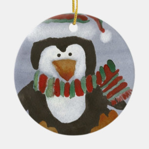 Winter-Pinguin-Verzierung Keramik Ornament