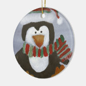 Winter-Pinguin-Verzierung Keramik Ornament (Links)