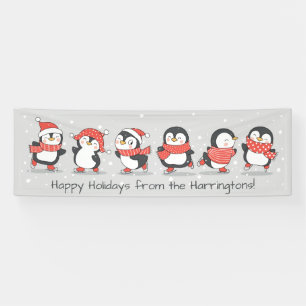 Winter Pinguine-Banner mit benutzerdefiniertem Tex Banner
