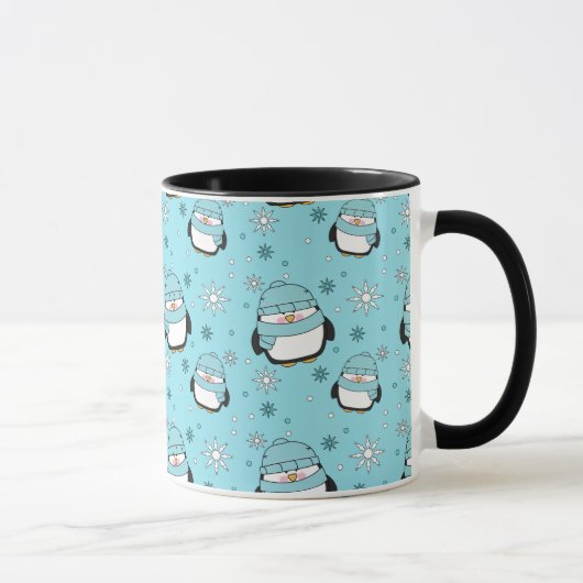 Winter Pinguine Combo-Tasse Tasse (Rechts)
