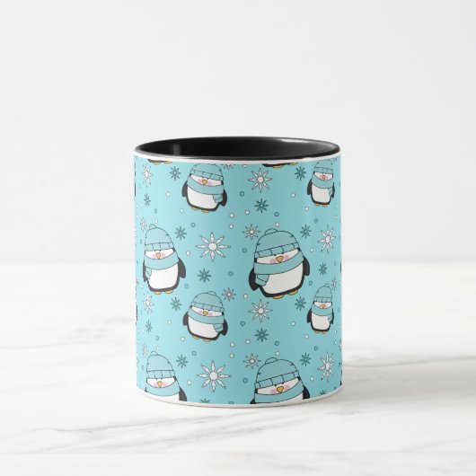 Winter Pinguine Combo-Tasse Tasse (Zentrum)