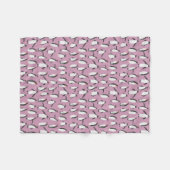 Winter Pinguine Muster auf Snowy Lila Fleecedecke (Vorderseite (Horizontal))