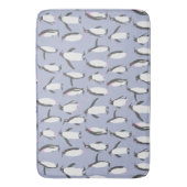 Winter Pinguine nahtlose Muster + Ihre Ideen Badematte (Vorderseite Vertikal)