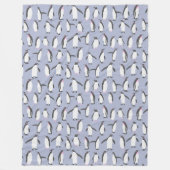 Winter Pinguine nahtlose Muster + Ihre Ideen Fleecedecke (Vorderseite)