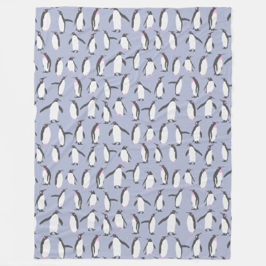 Winter Pinguine nahtlose Muster + Ihre Ideen Fleecedecke (Vorderseite)