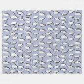 Winter Pinguine nahtlose Muster + Ihre Ideen Fleecedecke (Vorderseite (Horizontal))