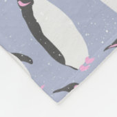 Winter Pinguine nahtlose Muster + Ihre Ideen Fleecedecke (Ecke)